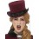 Deluxe Victorian Vampiress Hat, Burgundy
