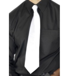 Deluxe White Gangster Tie, White