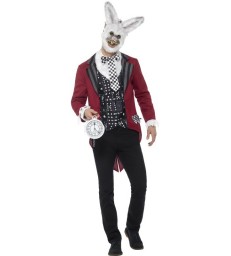 Deluxe White Rabbit Costume, Red