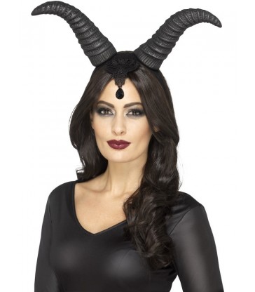Demonic Queen Horns, on Headband