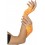 80s Fingerless Lace Gloves, Short, Neon Orange