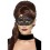 Embroidered Lace Filigree Eyemask, Black
