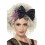 80s Lace Headband, Black & Pink