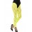 80s Lace Leggings, Neon Yellow