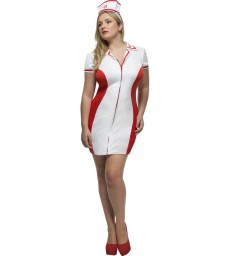 Fever Curves Nurse Costume, White