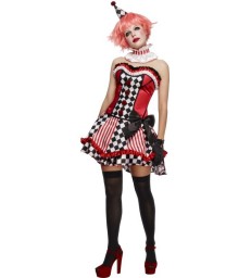 Fever Deluxe Clown Cutie Costume, with Corset