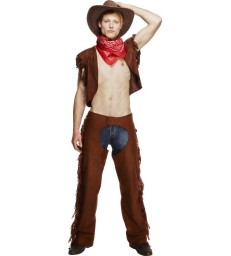 Fever Male Ride Em High Cowboy Costume, Brown