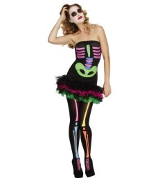 Fever Neon Skeleton Costume