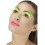 80s Polka Dot Eyelashes, Neon Green