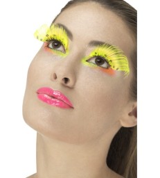 80s Polka Dot Eyelashes, Neon Yellow