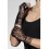 Fingerless Lace Gloves, Black