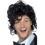 80s Prom King Perm Wig, Black