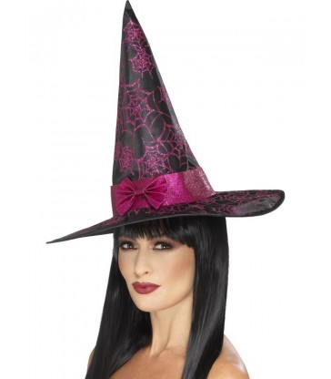 Glitter Cobweb Witch Hat