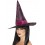 Glitter Cobweb Witch Hat, Black & Pink
