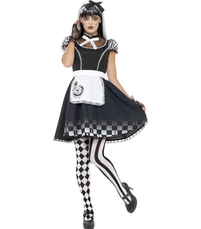 Gothic Alice Costume, Black & White - Lets Party Forever
