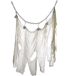 Hanging Skull & Muslin Chain Decoaration