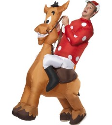 Inflatable Jockey and Horse Costume