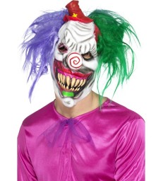 Kolorful Killer Klown Mask, Multi-Coloured