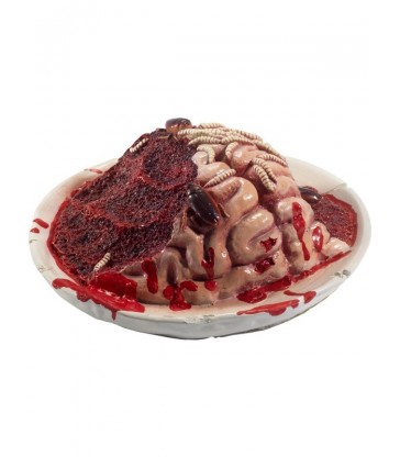 Latex Gory Gourmet Rotting Brain Plate Prop