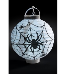 Light Up LED Paper Spider Web Lantern