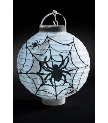 Light Up LED Paper Spider Web Lantern