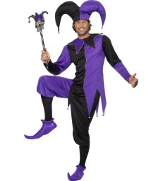 Medieval Jester Costume, Purple