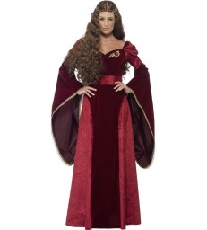 Deluxe Medieval Queen Costume, Red