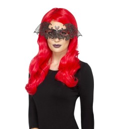 Metal Filigree Bat Eyemask, Black