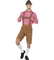 Mr Bavarian Costume, Red & Brown