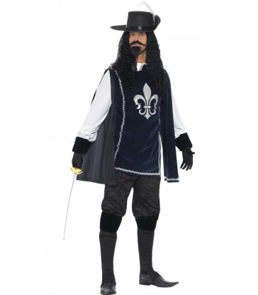 Musketeer Male Costume, with Top, Hat