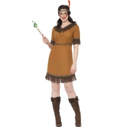 Native American Inspired Maiden Costume, Brown