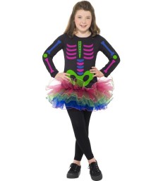 Neon Skeleton Girl Costume