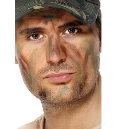 Smiffys Make-Up FX, Army Camouflage Kit, Grease, M