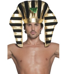 Pharaoh Headpiece, Black & Gold