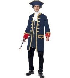 Pirate Commander Costume, Blue