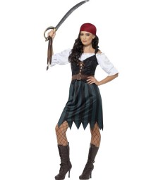 Pirate Deckhand Costume, Blue
