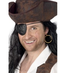 Pirate Eyepatch and Earring, Black