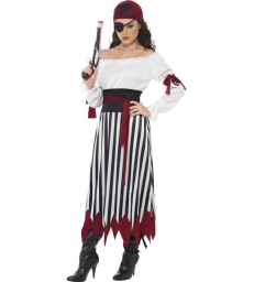 Pirate Lady Costume, Black & White