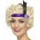 Purple Satin Charleston Headband, Purple