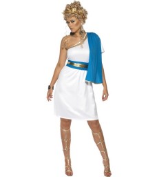Roman Beauty Costume, Blue & White
