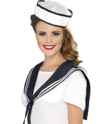 Sailor Scarf & Hat, White