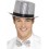 Sequin Top Hat, Silver
