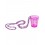 Shot Glass on Beads, Pink