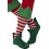 Striped Socks, Long, Red & White