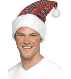 Tartan Santa Hat