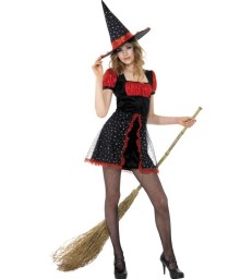 Teen Star Witch Costume, Black