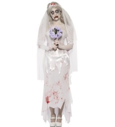 Till Death Do Us Part Zombie Bride Costume, White