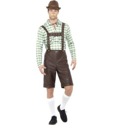 Bavarian Man Costume, Green & Brown