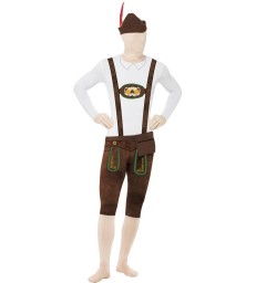 Bavarian Second Skin Suit, with Hat, Brown