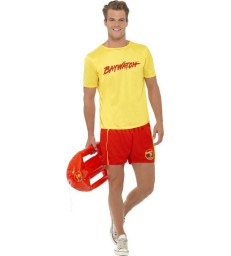 Baywatch Men's Beach Costume, Yellow